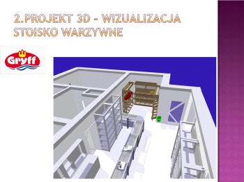 Visualisierung eines Supermarkt-Interieurs